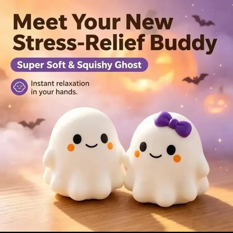 Ghost Squishy Sensory Toy – Soft Stress Relief Fidget