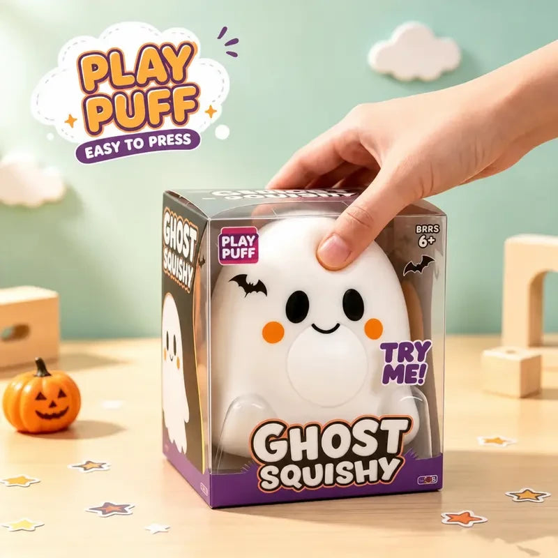 Ghost Squishy Sensory Toy – Soft Stress Relief Fidget
